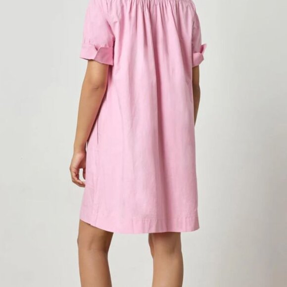 Lilla P Shirred Sleeve Shirt Dress in Pink Color - Belt included - Picture 2 of 10